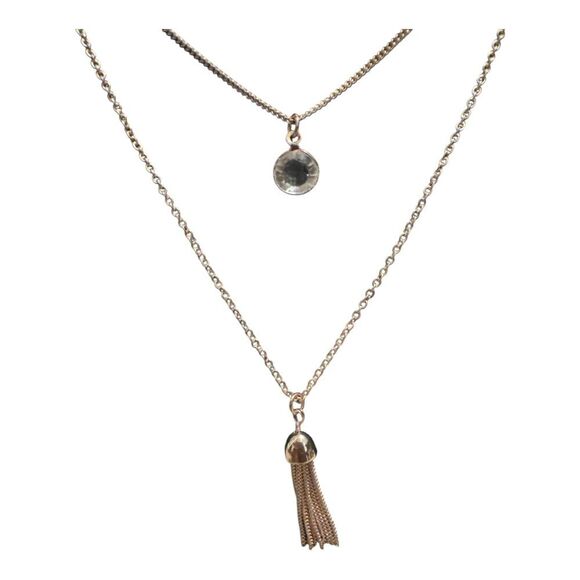 MixIt Gold Tone Three Tiered Necklace - Picture 4 of 6